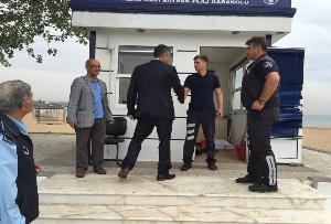 Başkanımız Sn.İlhan OCAKLI'nın Plaj Zabıta Merkezini Ziyareti